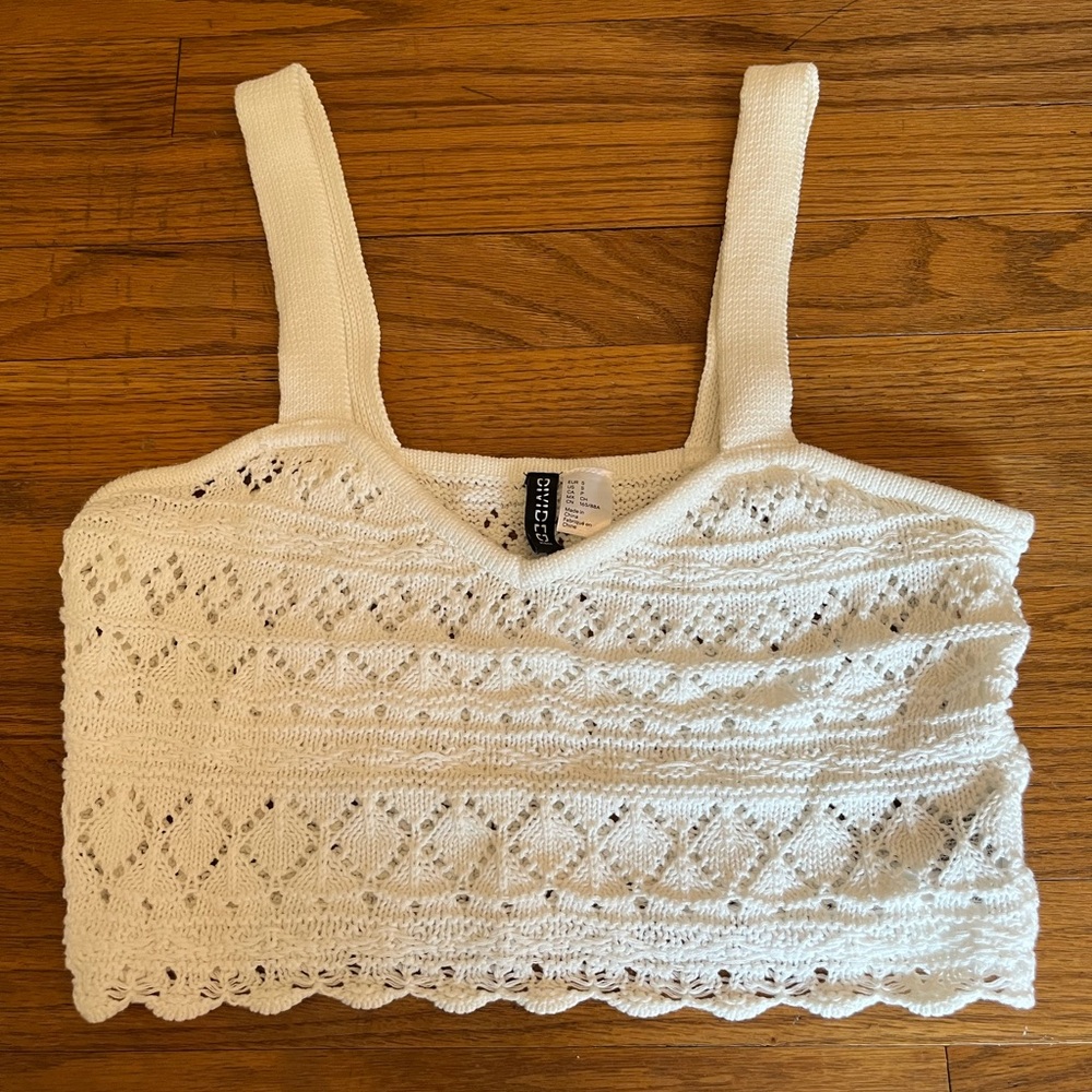 H&M Knitted Swimsuit Coverup Tank Top | Size Small